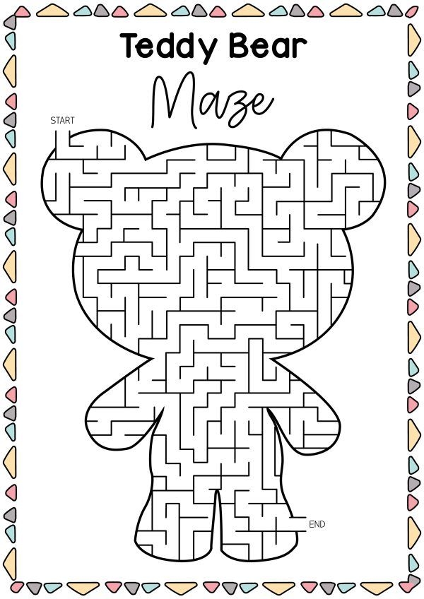 Cute teddy bear dot to dot worksheet for practicing ABCs in Pre-K