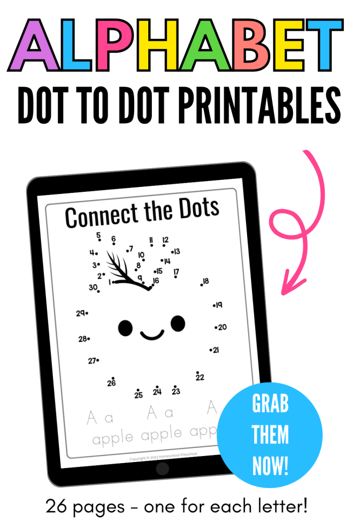 Engaging worksheet for counting and connecting dots to form the letter A Dot-to-dot activity featuring the letter A for kindergarten students learning the alphabet