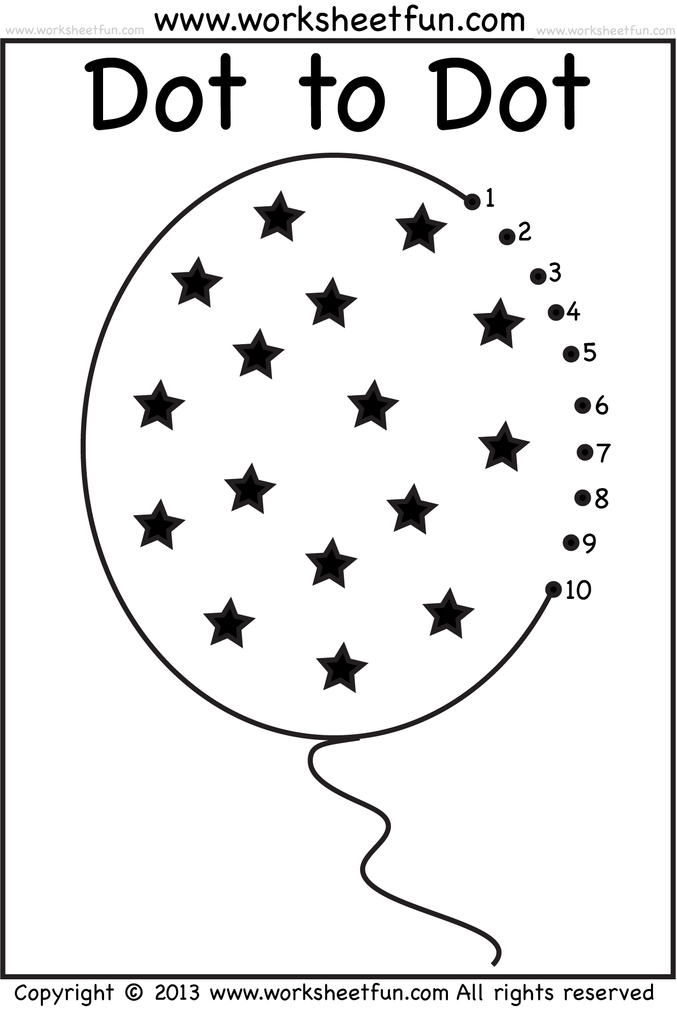 Dot-to-Dot worksheet featuring a colorful roller skate for counting from one to fifteen