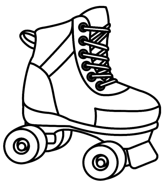 Colorful dot-to-dot worksheet featuring a roller skate for counting numbers 1 to 15