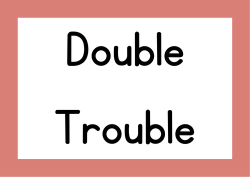Double Trouble worksheet featuring homonyms for fifth graders to explore their meanings