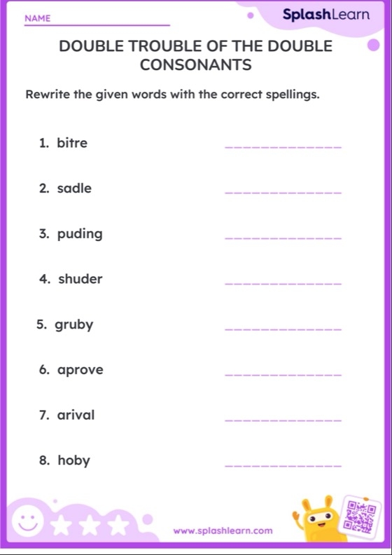 Double Trouble worksheet featuring homonyms for fifth graders to learn their meanings