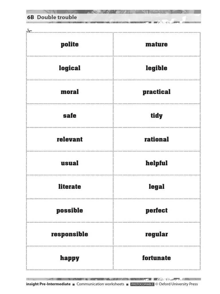 Double Trouble worksheet featuring homonyms for fifth graders