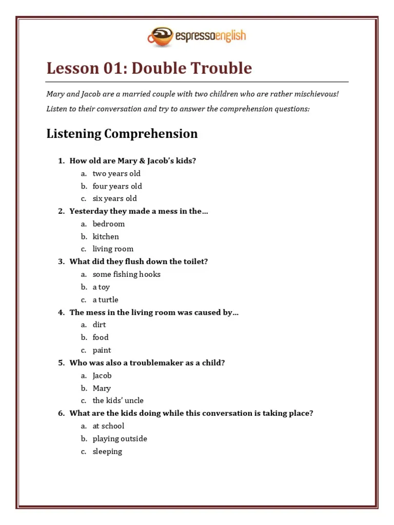 Double Trouble worksheet featuring homonyms for fifth-grade sight words