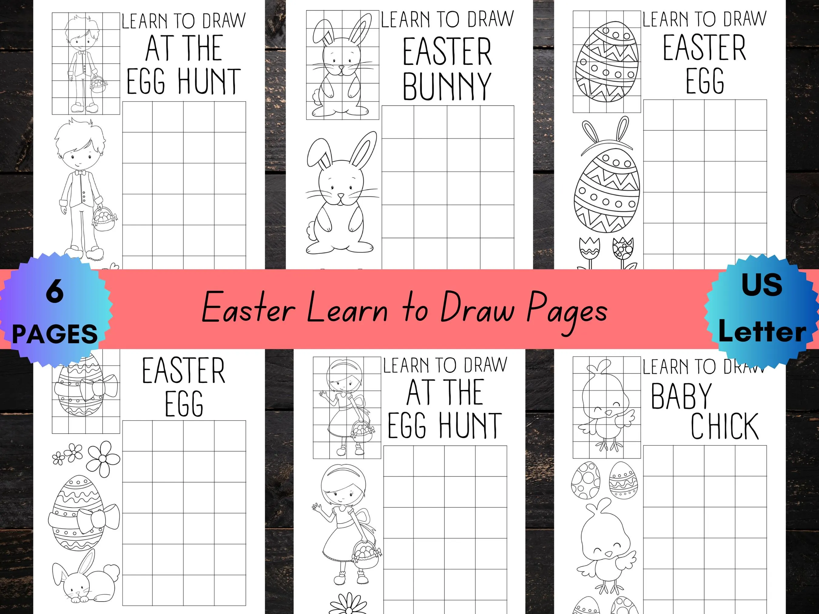 Kindergarten student worksheet featuring a blank space to draw an Easter picture and lines for writing about the holiday