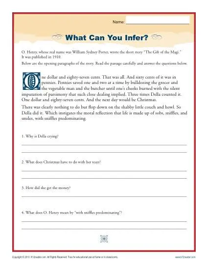 Engaging image illustrating reading comprehension activities for young learners Drawing Conclusions worksheet for first graders focused on story comprehension skills