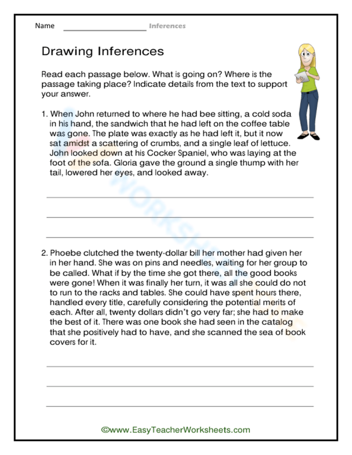 Seventh grade math worksheet showing survey methods and data analysis for inferring student video game habits