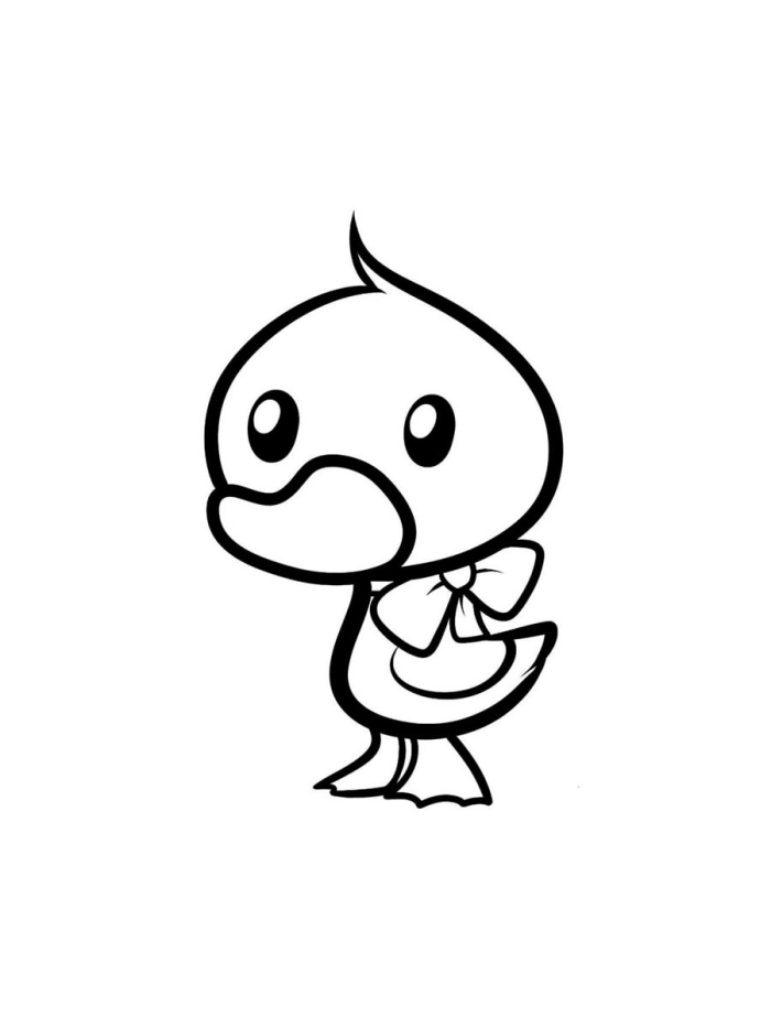 Springtime duckling coloring worksheet for kids image 17 Cute baby duckling coloring page for kindergarten students