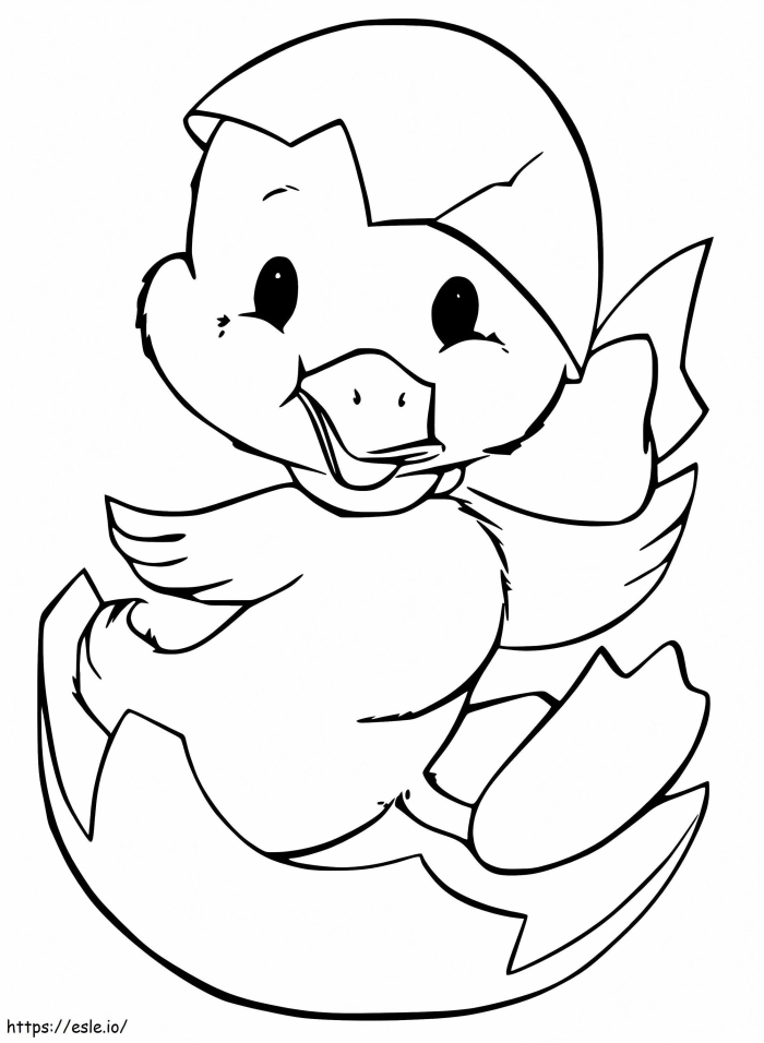 Printable Spring Themed Baby Duckling Coloring Sheet 8 Cute duckling coloring page worksheet for kindergarten students to practice figurative language