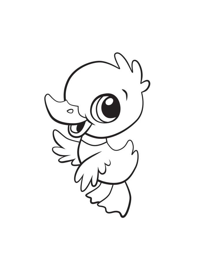 Duckling Coloring Page Worksheet for Kindergarten Spring Activity 5 Kindergarten students coloring a cute baby duckling illustration as a spring themed worksheet