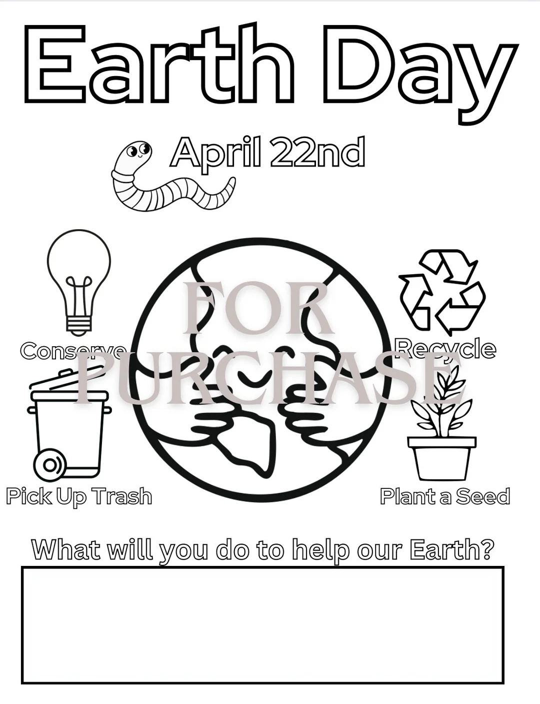 Earth Day Grammar Activity for Young Learners - Worksheet 11 Second grade students completing an Earth Day fill-in-the-blank grammar worksheet with environmental conservation sentences