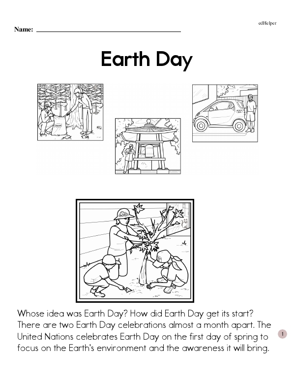 Second Grade Earth Day Grammar and Mechanics Worksheet 7 Earth Day fill-in-the-blank grammar worksheet for second grade students