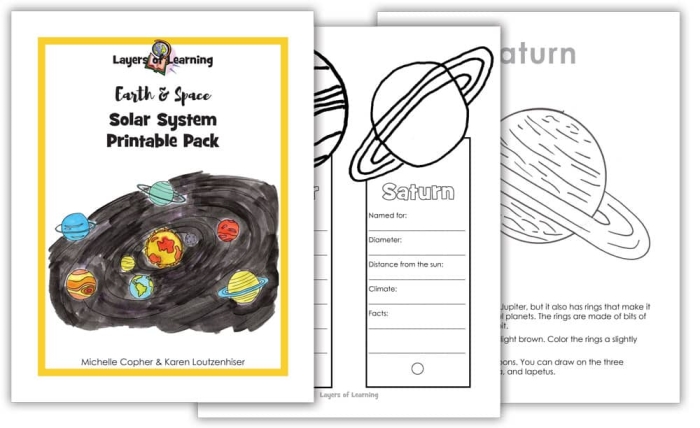 Illustration of Earth's layers for a fifth grade science worksheet, featuring solid and atmospheric layers for labeling. Educational diagram for the "Learn about the Earth's Layers" worksheet aimed at fifth graders.