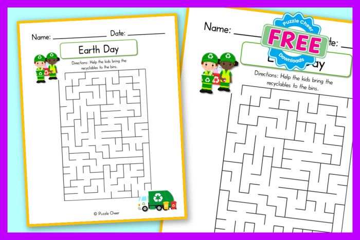 Earth maze worksheet featuring a colorful globe design for kids. Engaging Earth Day activity for first graders to explore our planet.