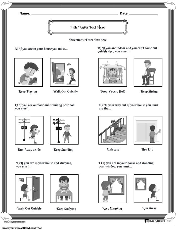 Fourth grade worksheet on Earthquakes text features featuring educational diagrams and reading prompts
