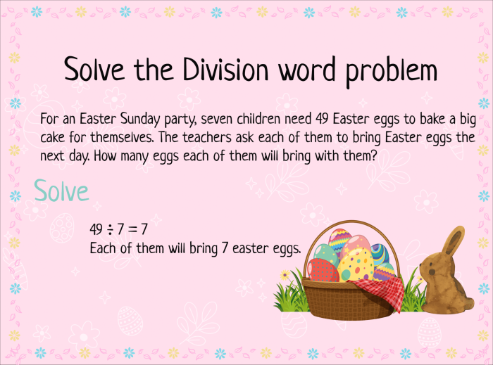 Easter Math Word Problems Activity for Early Elementary Addition Practice A second grader solving Easter-themed addition word problems on a colorful worksheet with spring illustrations