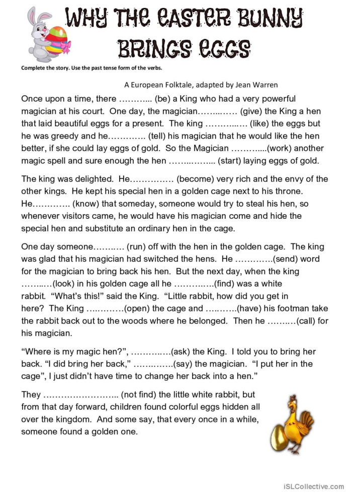 First grade student completing an Easter Bunny Story worksheet with alphabet vocabulary exercises