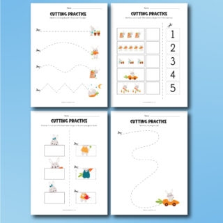 Colorful Easter Bunny stand-ups worksheet for preschoolers to color and decorate. Fun Easter-themed coloring project to enhance creativity in young learners.