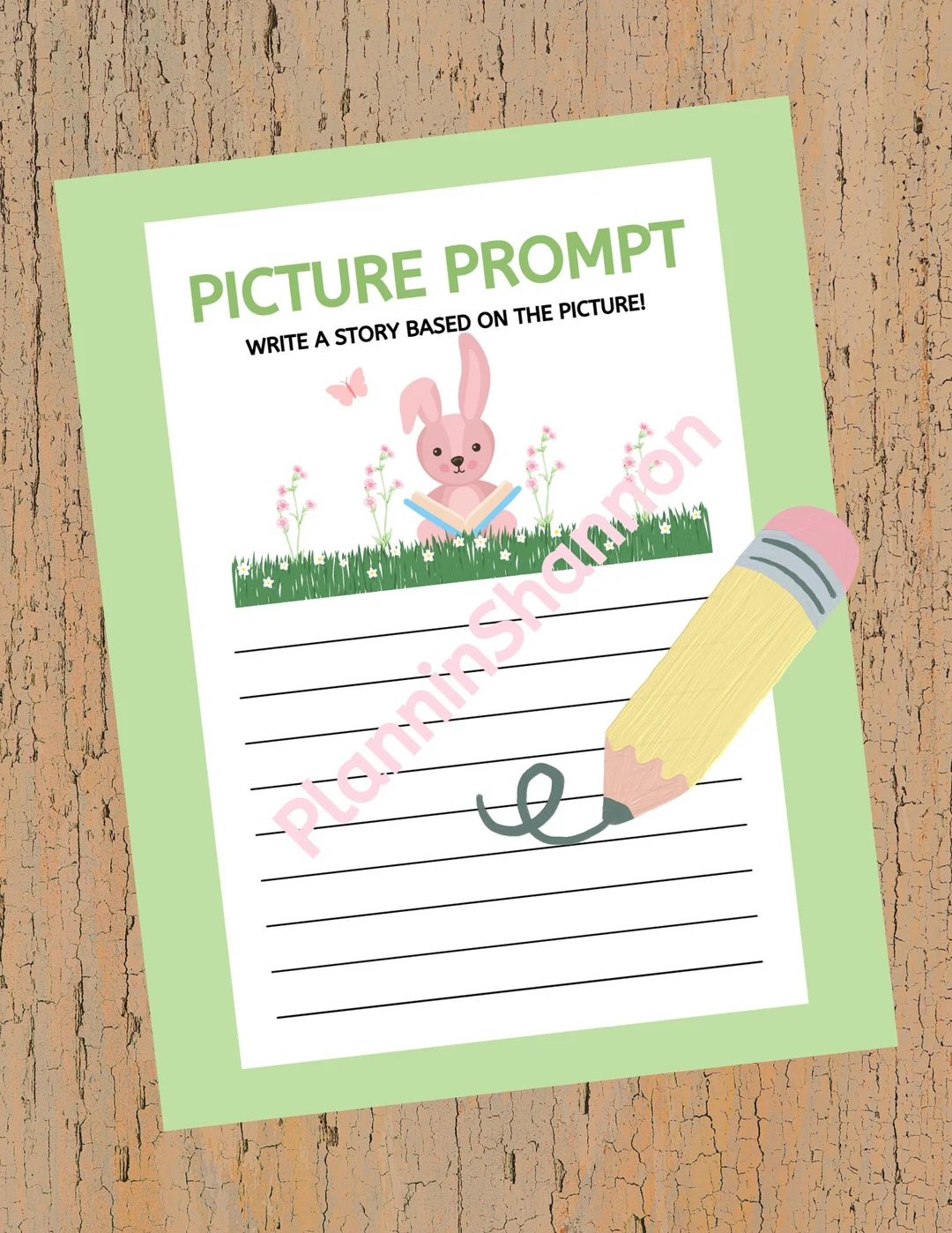 Easter Bunny Imagination Writing Activity for Second Grade Students Second grade Easter writing prompt worksheet featuring a fun imaginative question about being the Easter Bunny for children to practice handwriting and creative writing skills
