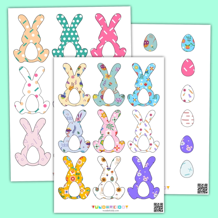 Easter Bunny navigating a maze to gather colorful eggs for his holiday hunt