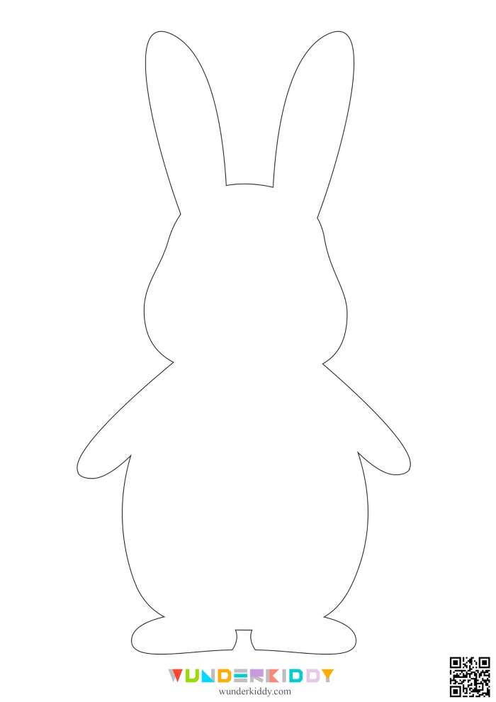 Pre-K students coloring Easter Bunny Stand-Ups worksheet number 22