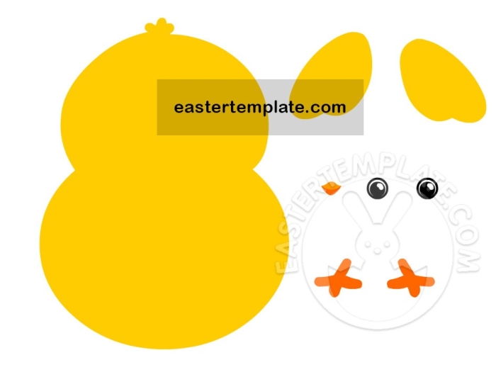 Cute yellow and orange Easter chicks with numbers one through ten for preschoolers to color and fold into stand-up decorations