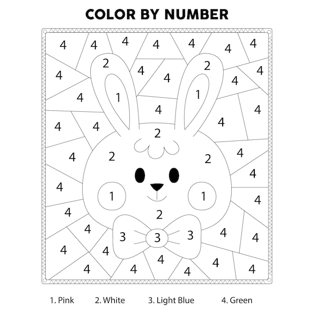 Easter Color By Number Worksheet for Kindergarten Number Practice 9 Kindergarten student coloring an Easter bunny number recognition worksheet
