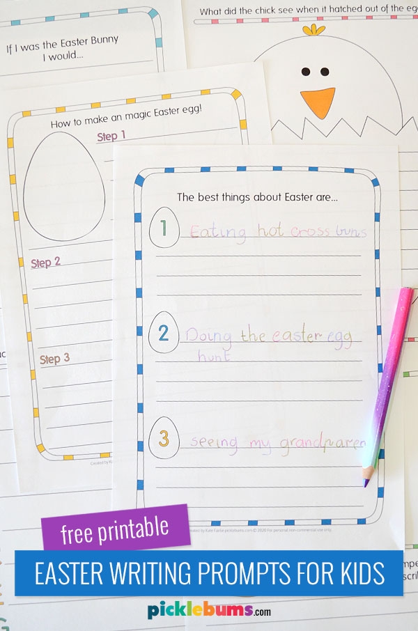Easter Bunny imagination writing activity for young learners in second grade Second grade Easter writing prompt worksheet featuring a fun imaginative question about being the Easter Bunny with lines for student responses