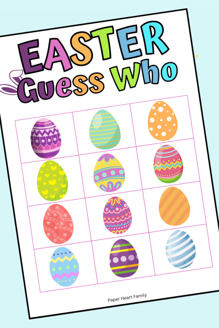 Colorful Easter eggs and spring characters ready to color for young learners