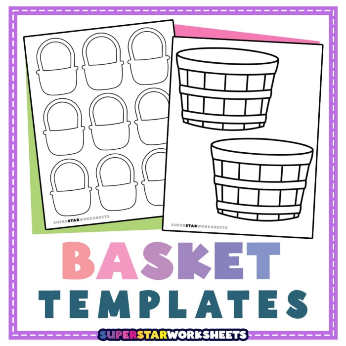 Easter Egg Basket color-by-number worksheet for kindergarten students