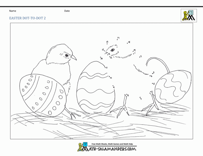 Preschooler counting activity featuring a dot-to-dot Easter egg worksheet numbered fifteen