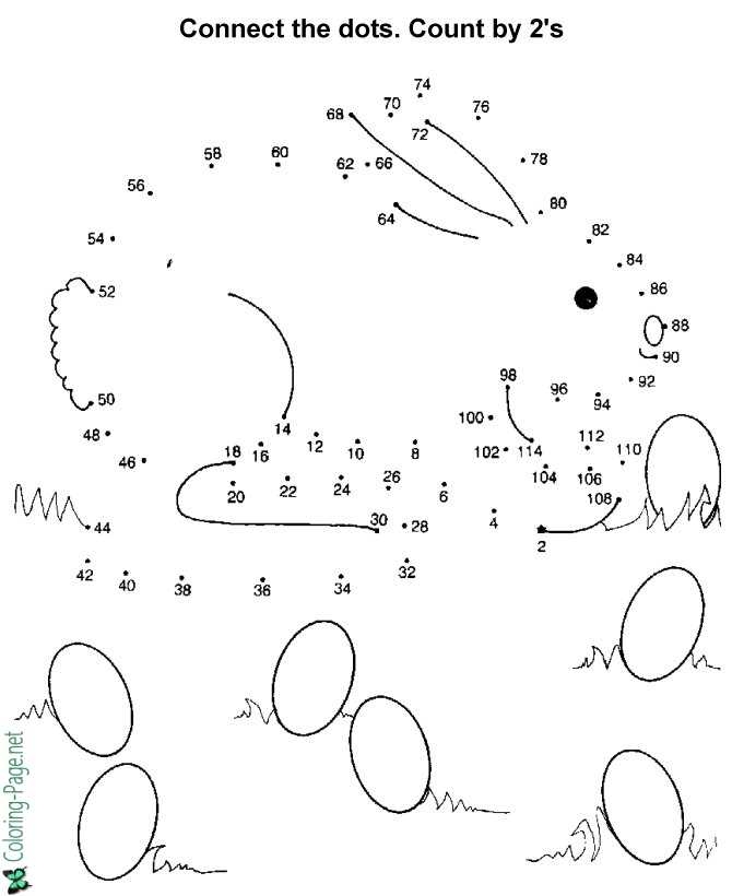Easter Egg Connect the Dots worksheet featuring a colorful dotted egg for preschool counting practice