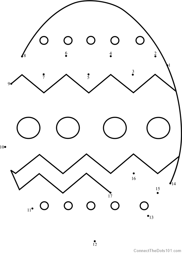 Easter Egg Connect the Dots worksheet for Pre-K counting practice