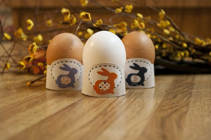 Third grade student working on a creative Easter egg holder craft for a numbers and counting lesson