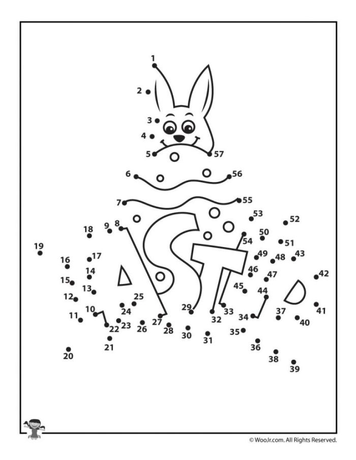 Preschoolers practice counting by connecting the dots on this Easter egg worksheet