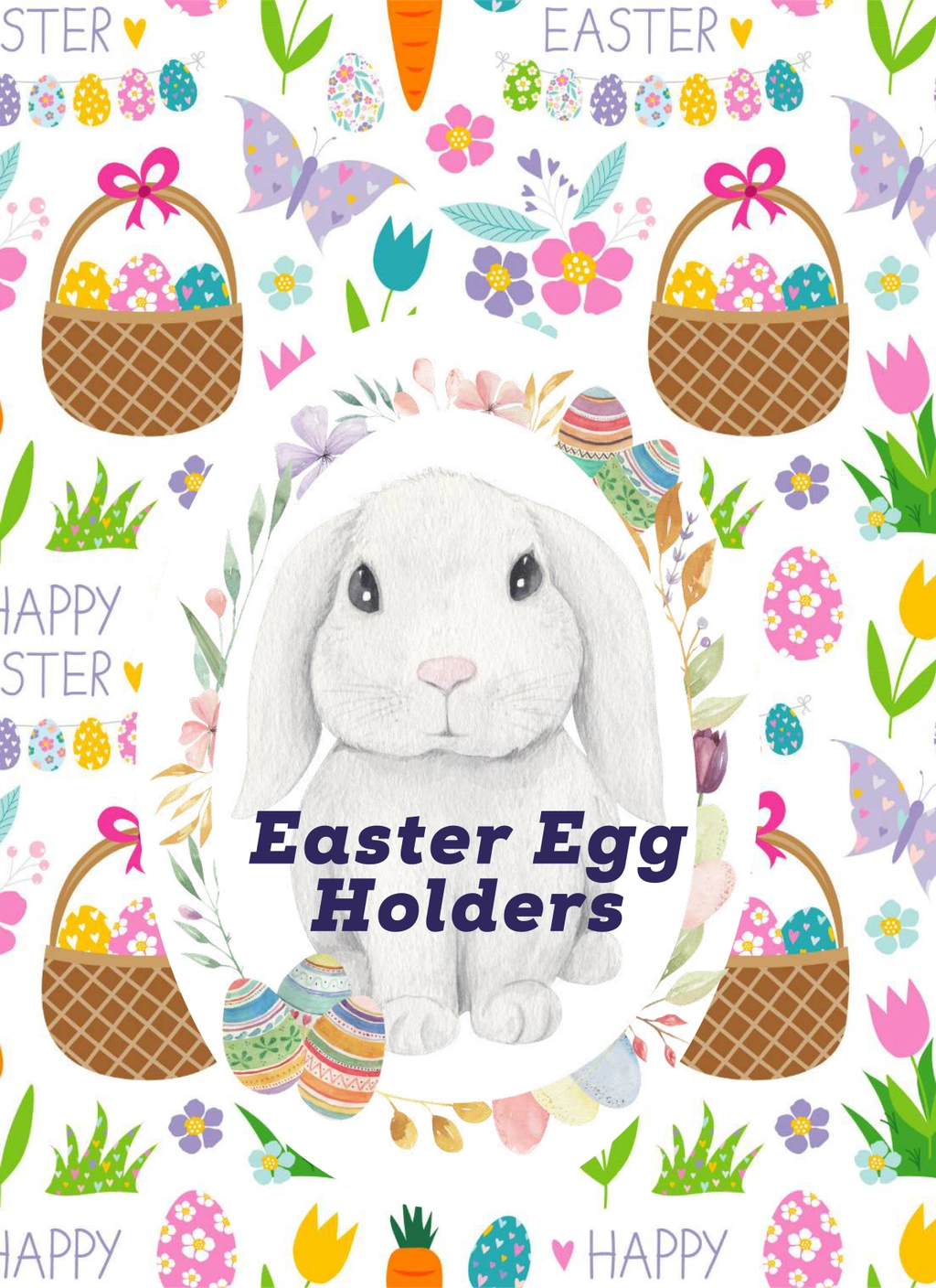 Colorful Easter egg holder worksheet designed for third graders to practice numbers and counting