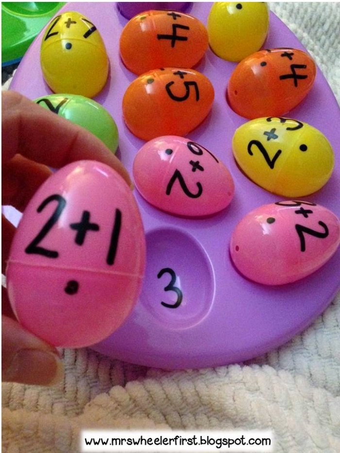 A child's hand navigating through an Easter egg-themed maze puzzle with colorful egg illustrations and winding paths to follow