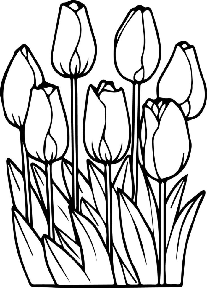 Color the Easter Tulips Worksheet Number 15 Fractions Practice Kindergarten student coloring a page of tulips with fraction-themed Easter flowers