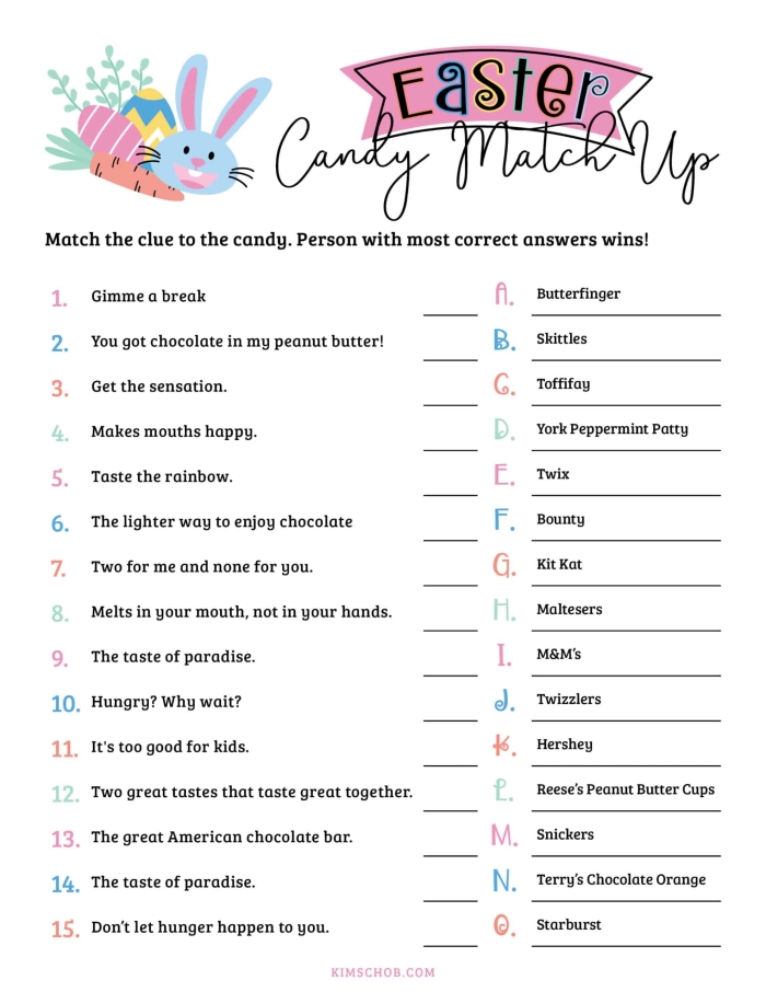 Engaging Easter-themed game to enhance math skills and critical thinking Easter Goodies Game worksheet for second graders featuring strategy and logic challenges
