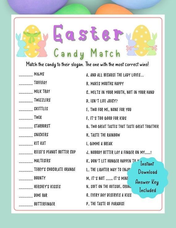 Engaging strategy and logic game for kids to enjoy during Easter celebrations Easter Goodies Game worksheet for second graders featuring colorful boxes and playful graphics