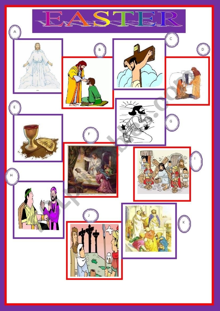 History of Easter worksheet number six featuring spring themed math equations Fifth grade students reading a history of Easter worksheet with algebra practice problems