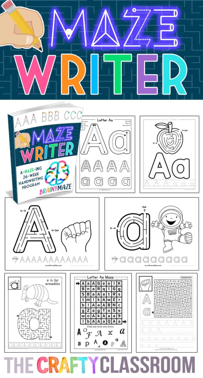 Pre-K Easter alphabet maze worksheet for tracing letters and helping the bunny