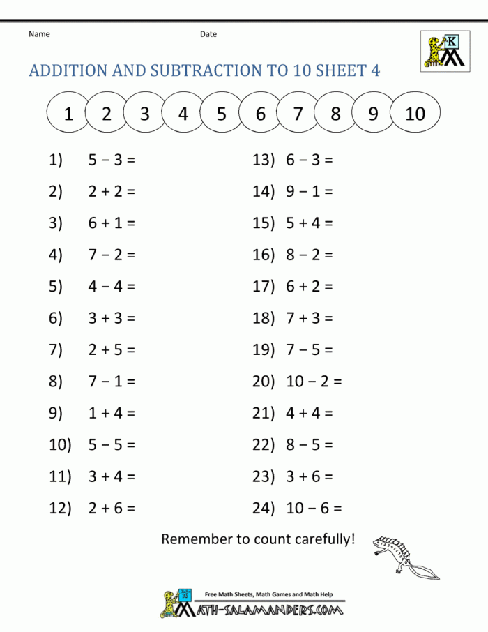 Easter Puzzle Addition and Subtraction Within 10 Worksheet Number 4 First grade student solving an Easter themed addition and subtraction within 10 math puzzle