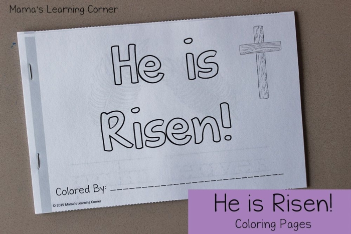 A colorful kindergarten Easter Mini-Book worksheet for students to color and assemble