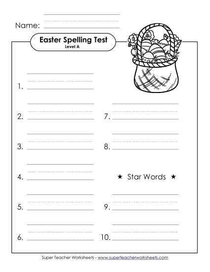 Easter Egg Spelling Challenge Activity 13 for Mixed Operations Practice Second grade Easter spelling worksheet with hidden words in decorated eggs for students to identify correct spelling