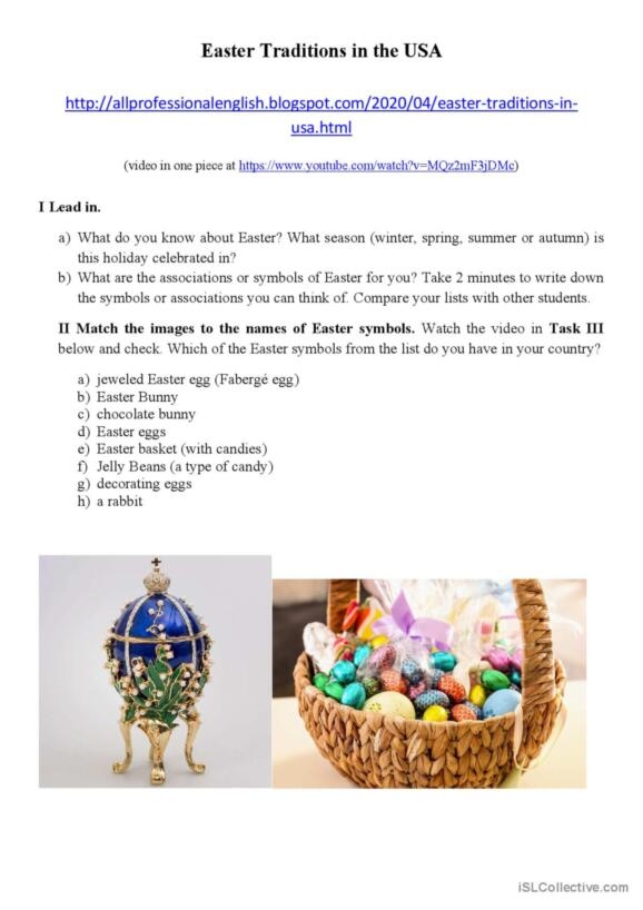 Fourth grade Easter subtraction worksheet with a reflective writing prompt about showing love to friends and family