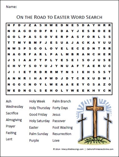 Fourth grade students completing an Easter word search puzzle worksheet for reading practice