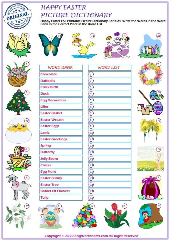 Engaging Easy Easter Idioms worksheet for students to explore idiomatic expressions Easter-themed idioms worksheet designed for fourth graders to enhance reading skills