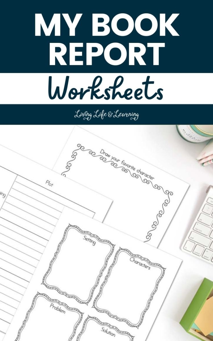 Second grade geography themed My Book Report worksheet for young students