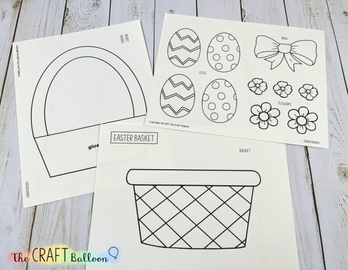 DIY Mini Easter Basket Made From Colorful Paper for Kindergarten Craft Activity A child's hands holding a colorful paper Easter basket craft decorated with pastel colors and Easter eggs